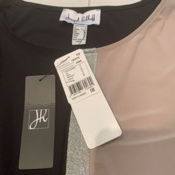 NWT 🇨🇦 Gorgeous JR black/beige/silver tunic - Picture 8 of 13